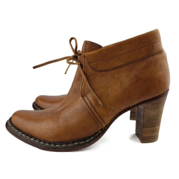 Antik Batik Leather Ankle Boots Sz 40 Fennec Caramel Western Coasta Cowgirl - Picture 1 of 15